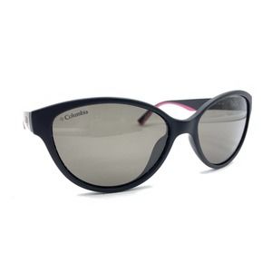 Columbia Lolo C01 Satin Black Pink Cat Eye Sunglasses Gray Lens 57-16 135 Women